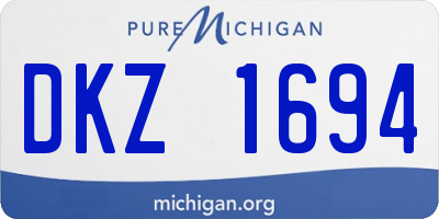 MI license plate DKZ1694