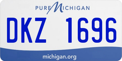 MI license plate DKZ1696