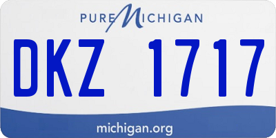 MI license plate DKZ1717