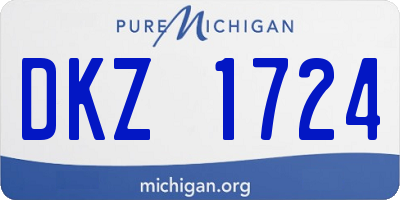 MI license plate DKZ1724