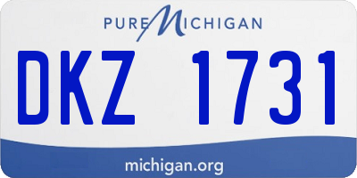 MI license plate DKZ1731