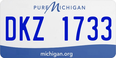 MI license plate DKZ1733