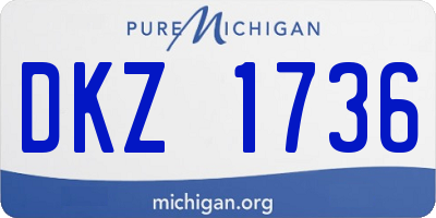 MI license plate DKZ1736