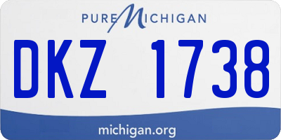 MI license plate DKZ1738