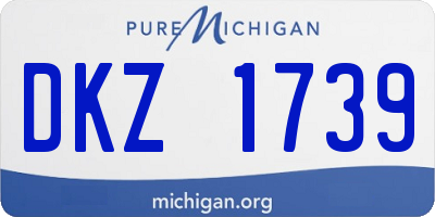 MI license plate DKZ1739