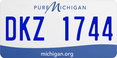 MI license plate DKZ1744