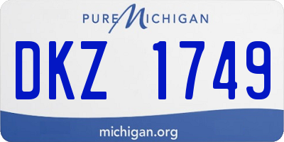 MI license plate DKZ1749
