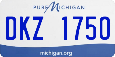 MI license plate DKZ1750