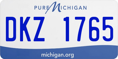MI license plate DKZ1765