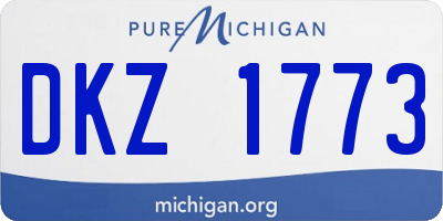 MI license plate DKZ1773