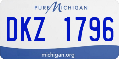 MI license plate DKZ1796
