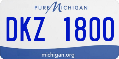 MI license plate DKZ1800