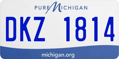 MI license plate DKZ1814