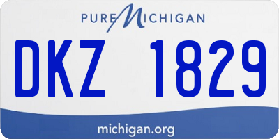 MI license plate DKZ1829
