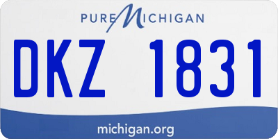 MI license plate DKZ1831
