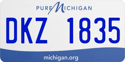 MI license plate DKZ1835