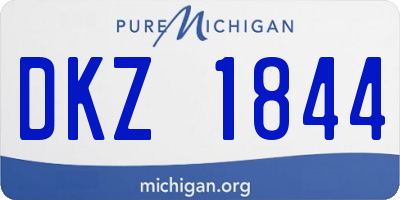MI license plate DKZ1844