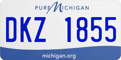 MI license plate DKZ1855