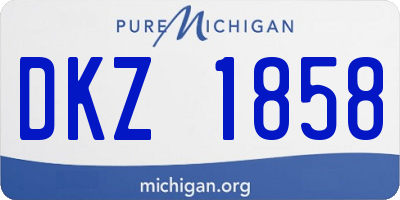 MI license plate DKZ1858