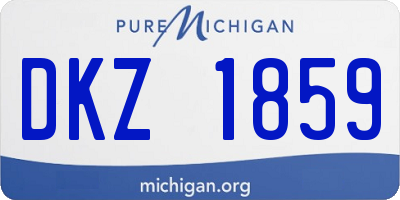 MI license plate DKZ1859