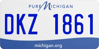 MI license plate DKZ1861