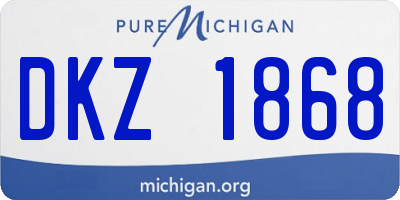 MI license plate DKZ1868
