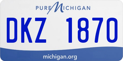 MI license plate DKZ1870