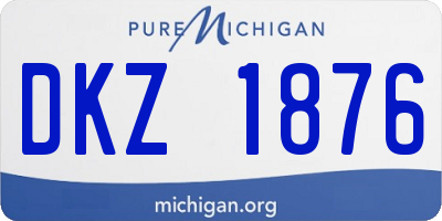 MI license plate DKZ1876
