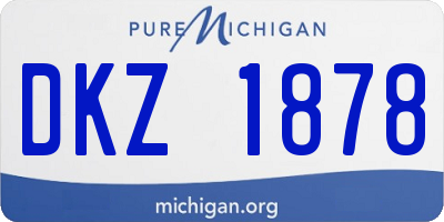 MI license plate DKZ1878