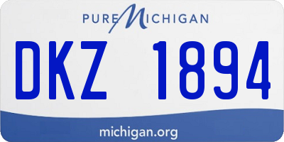 MI license plate DKZ1894