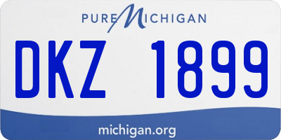 MI license plate DKZ1899