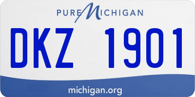 MI license plate DKZ1901