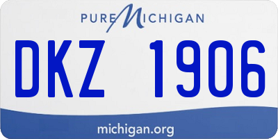 MI license plate DKZ1906