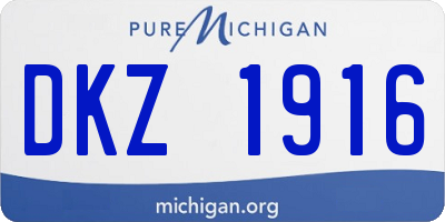 MI license plate DKZ1916