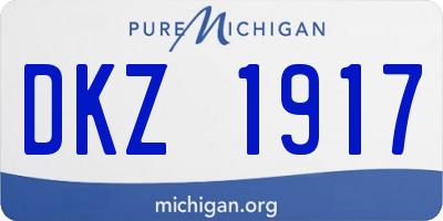 MI license plate DKZ1917