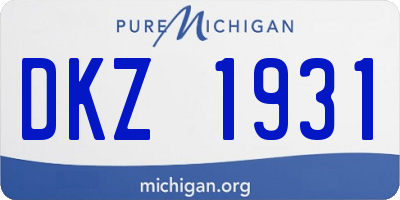 MI license plate DKZ1931