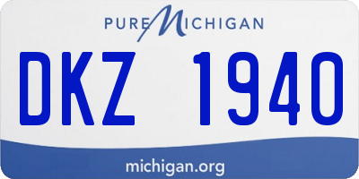 MI license plate DKZ1940
