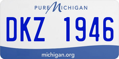 MI license plate DKZ1946