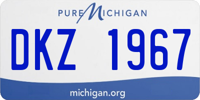 MI license plate DKZ1967
