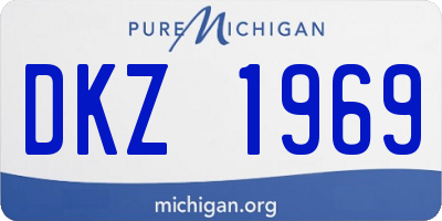 MI license plate DKZ1969