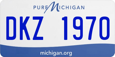 MI license plate DKZ1970