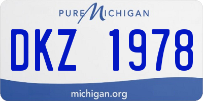 MI license plate DKZ1978