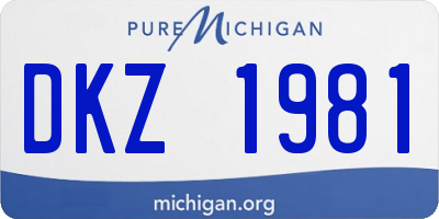 MI license plate DKZ1981