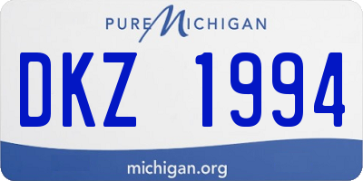 MI license plate DKZ1994