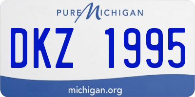 MI license plate DKZ1995