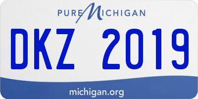 MI license plate DKZ2019