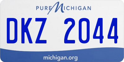 MI license plate DKZ2044