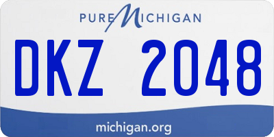 MI license plate DKZ2048