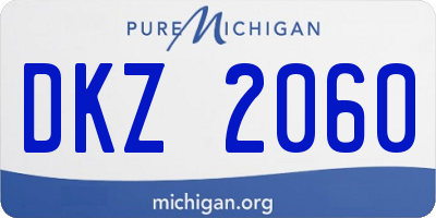 MI license plate DKZ2060
