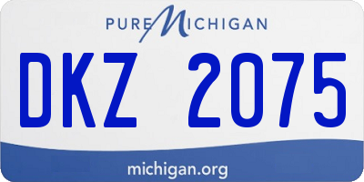 MI license plate DKZ2075
